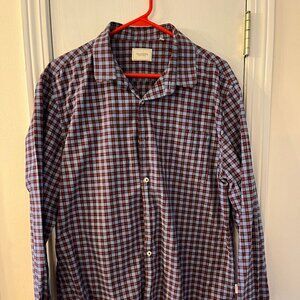 Mens long sleeve casual button down L